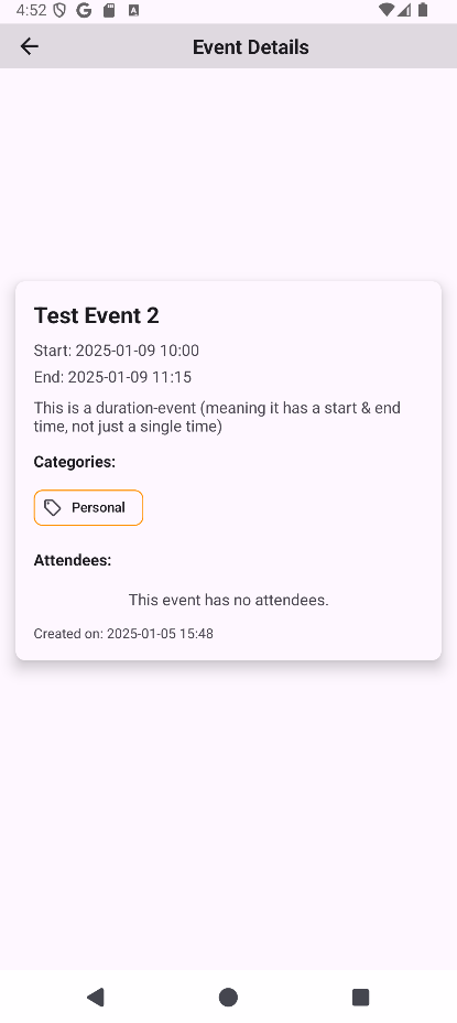 Duration Event Details